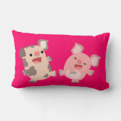 かわいい踊り漫画ピッグズピロー ランバークッション (裏面)