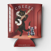 かわいい踊り猫とマウスフレンズクーラーボックス 缶クーラー (正面)