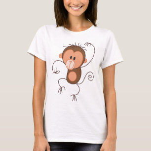 かわいい踊り猿 Tシャツ
