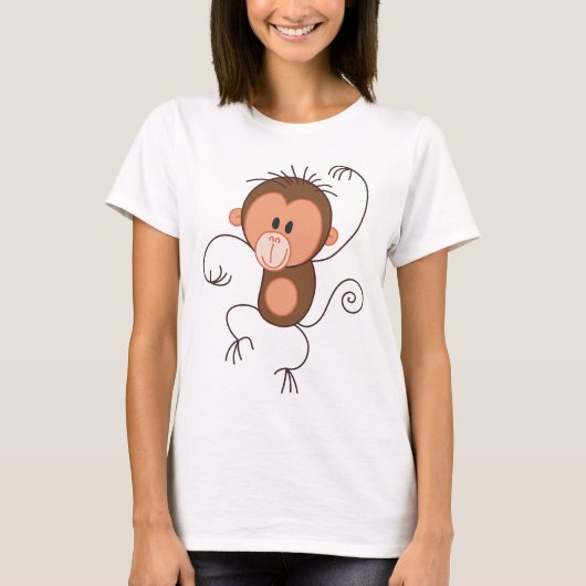 かわいい踊り猿 Tシャツ (正面)