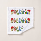 かわいい踊り バスタオルセット (ウォッシュタオル)