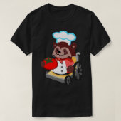 かわいい車いすラクーンシェフギフトボーイG Tシャツ (デザイン正面)
