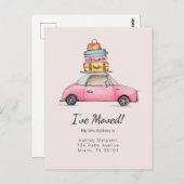 かわいい車と荷物を移動 ポストカード (正面/裏面)