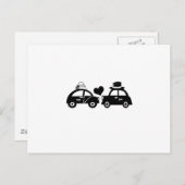 かわいい車のカップル ポストカード (正面/裏面)