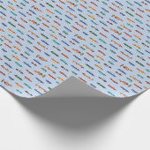 かわいい車のスケッチシンプル:シームレス ラッピングペーパー (角)