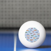 かわいい車のスケッチシンプル：シームレス 卓球ボール (ネット)