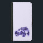 かわいい車のスケッチ（紫） GALAXY S5 ウォレットケース<br><div class="desc">紫の色調の車のスケッチスケッチ。プロトタイプの初期レンディションの設計者のように見える。</div>