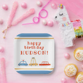 かわいい車のパーソナライズされたパーティープレート ペーパープレート (パーティー)