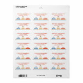 かわいい車のパーソナライズされた差出人住所ラベル ラベル (フルシート)