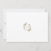 かわいい車のピンクの花の女の子のベビーシャワー ドライブバイ 招待状 (裏面)