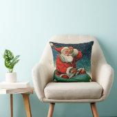 かわいい車の中でサンタ・クラウスのヴィンテージクリスマス クッション (椅子)