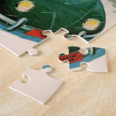 かわいい車の中でサンタ・クラウスのヴィンテージクリスマス ジグソーパズル (側面)