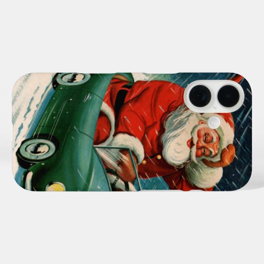かわいい車の中でサンタ・クラウスのヴィンテージクリスマス Case-Mate iPhoneケース (裏面 (横))