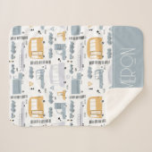 かわいい車の交通パターン|過去記事 シェルパブランケット (正面(横))