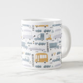 かわいい車の交通パターン|過去記事 ジャンボコーヒーマグカップ (正面右)