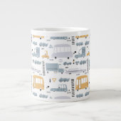 かわいい車の交通パターン|過去記事 ジャンボコーヒーマグカップ (正面)