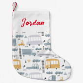 かわいい車の交通パターン|過去記事 スモールクリスマスストッキング (正面)