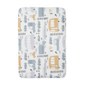 かわいい車の交通パターン|過去記事 バスマット (正面縦)