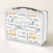 かわいい車の交通パターン|過去記事 メタルランチボックス (裏面)