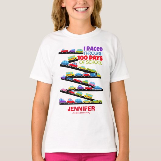かわいい車の日100おもしろい人 Tシャツ (正面)