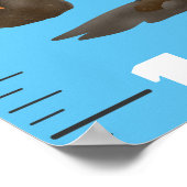 かわいい車の漫画の成長グラフ ポスター (角)