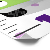 かわいい車の漫画イラストレーションの成長グラフ ポスター (角)