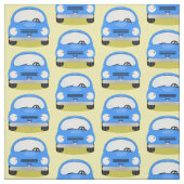 かわいい車の漫画パターン ファブリック (見本)