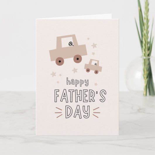 かわいい車の父の日 カード (正面)