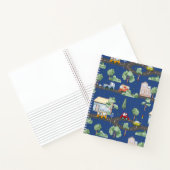 かわいい車の街のパターン 青い少年の部屋 ノートブック (内部)