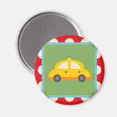 かわいい車の輸送テーマベビーキッズギフト マグネット (正面/裏面)