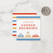 かわいい車パーソナライズされたギフト囲いカード ノートカード (正面/裏面インサイチュ)