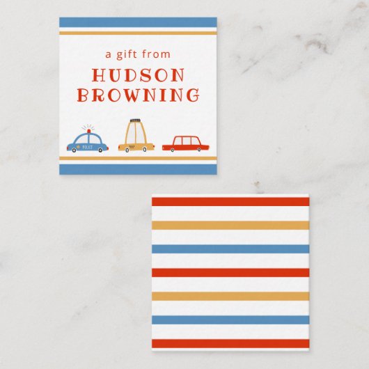 かわいい車パーソナライズされたギフト囲いカード ノートカード (正面/裏面)