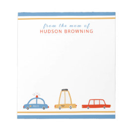 かわいい車パーソナライズされた母メモ帳 ノートパッド