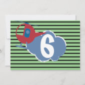 かわいい車パーティー1st誕生日任意の年齢 招待状 (裏面)