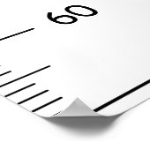 かわいい車ボホ成長図センチメートル ポスター (角)