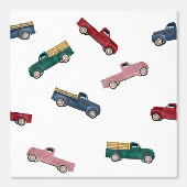 かわいい車 ピックアップトラック 男の子 車のイラスト 乗り物 壁紙 (正面)