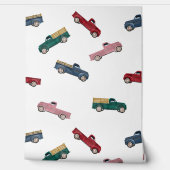 かわいい車 ピックアップトラック 男の子 車のイラスト 乗り物 壁紙 (ほどく)