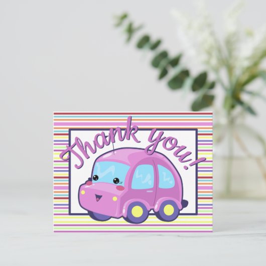 かわいい車 ポストカード (スタンド正面)