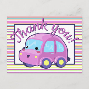 かわいい車 ポストカード