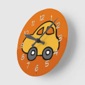 かわいい車 ラウンド壁時計 (傾斜)