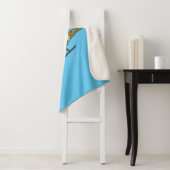 かわいい軍の迷彩ヘリコプター漫画 シェルパブランケット (インサイチュ)