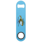 かわいい軍の迷彩ヘリコプター漫画 スピード栓抜き (裏面)