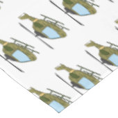 かわいい軍の迷彩ヘリコプター漫画 テーブルクロス (アングル)