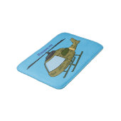 かわいい軍の迷彩ヘリコプター漫画 バスマット (アングル)