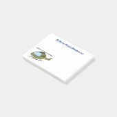 かわいい軍の迷彩ヘリコプター漫画 ポストイット (アングル)