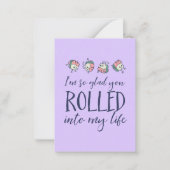 かわいい転がすしプンおもしろいキッズバレンタインデー ノートカード (正面)