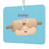 かわいい転がのピンと生地のペストリーベーキング漫画 カーエアーフレッシュナー (左)