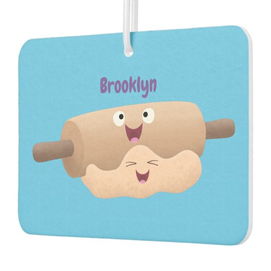 かわいい転がのピンと生地のペストリーベーキング漫画 カーエアーフレッシュナー (左)