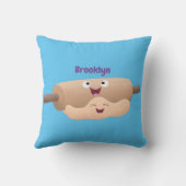 かわいい転がのピンと生地のペストリーベーキング漫画 クッション (裏面)