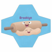 かわいい転がのピンと生地のペストリーベーキング漫画 サッカーボール (フラット)